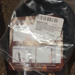 Self-Adhesive Silicone Door Seal Strip, Black