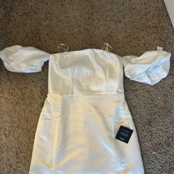 Brand New/ Never Worn- White Mini Dress 
