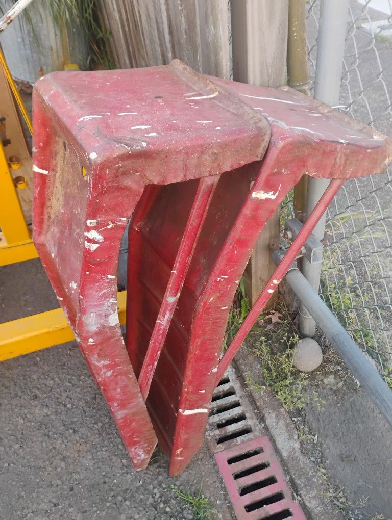 Red Metal Car Ramps