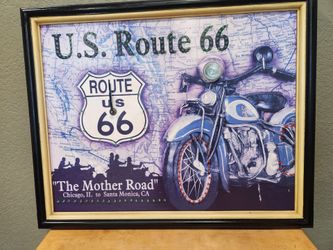 Vintage Route 66 Indian Motorcycle sign