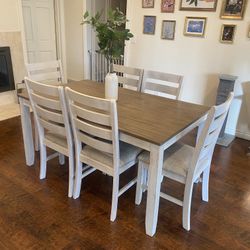 7 Piece Dining Table Set - Solid & Stylish 