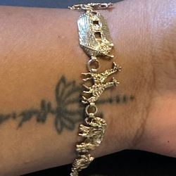 Gold Tone Sterling Silver Bracelet 