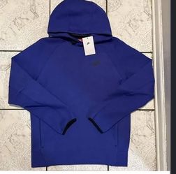 Blue Nike tech hoodie