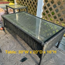 FREE Patio Side Tables + Wicker Coffee Table