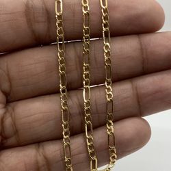 14K Gold Figaro Chain Necklace