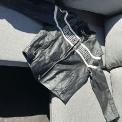Leather Motorcycle Jacket - Harley