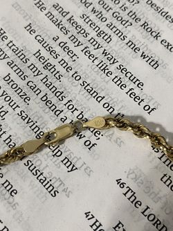 10K Gold Semi Solid Rope Chain