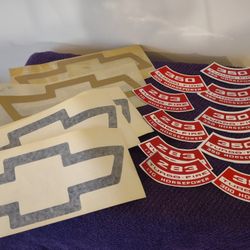 Vintage Collection Of Chevrolet Chevy Logo Stickers And Decals