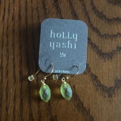 Holly Yashi Earrings - Green Stone