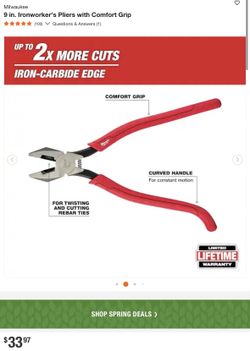 9 in. Ironworker's Pliers with Comfort Grip