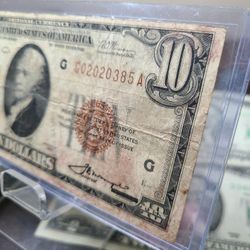 1929 $10 Federal Reserve Bank Note