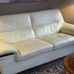 Real Leather Sofa X2