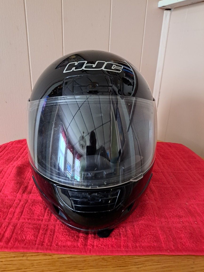 Black HJC Star Checker Full Face Motorcycle Helmet Snell M95 DOT - Size XXXL