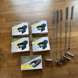 Tommy Armour Electronic Golf Putting Cup (5 in total) & 5 putters
