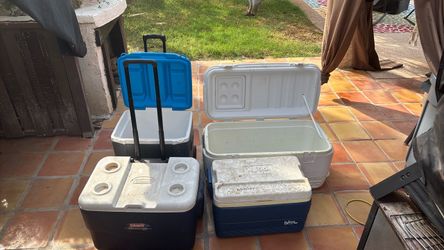 4 coolers $35