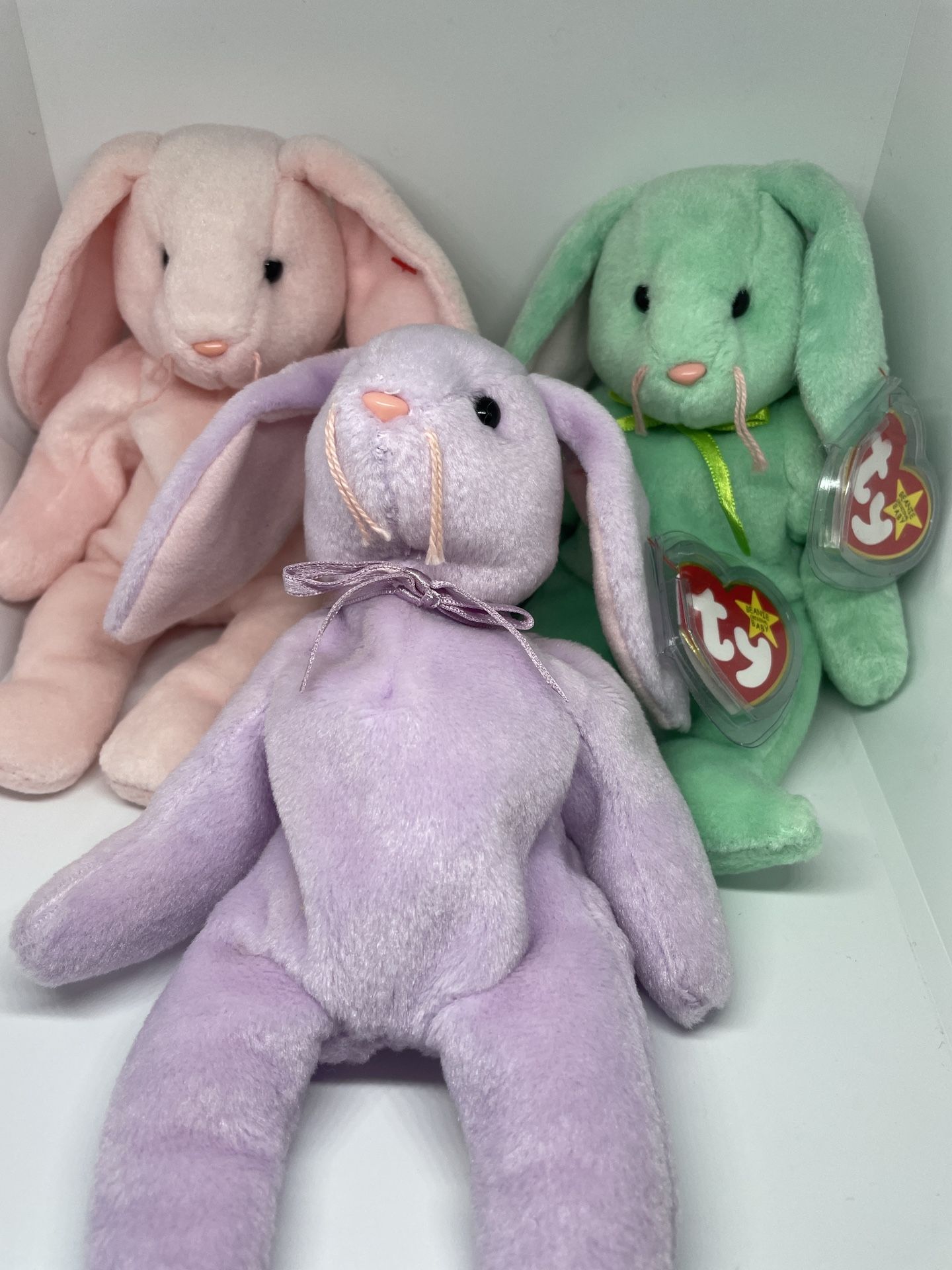 Ty Beanie Babies - 3 Pack Rare Rabbit Collection - 1996 