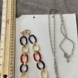 Necklaces New Anchor Or Red White Blue Links From Boutique  In Ft. Lauderdale  And Mall Of Millennia $10 Each 