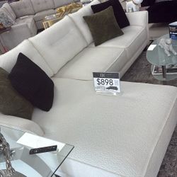 White Or Grey Boucle Sofa Sectional 