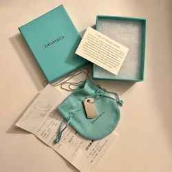 💎 Tiffany & Co. Sterling Silver Dog Tag Necklace Brand New | Never Worn | Includes Box, Pouch & Receipt