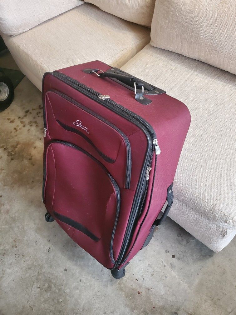 One Piece Red Skyway -two Wheel Luggage