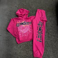 Sp5der pink sweatsuit brand new