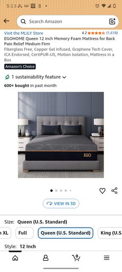 EGOHOME Queen 12-Inch Memory Foam Mattress