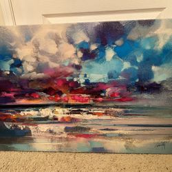 iCanvas Canvas Print Atlantic Magenta by Scott Naismith Abstract Art 40”x26”