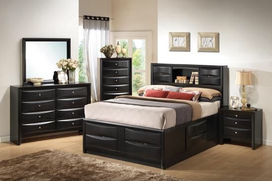 Beautiful new 5 piece Cal King bed set only 1,090$!!! (1 bed, 1 nightstand, 1 mirror, 1 dresser, 1 chest)