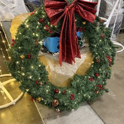42” Christmas wreath with LED LUGHT Remote Control