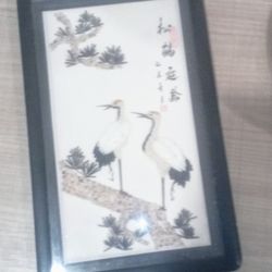 Vintage Japanese Redheaded Crain   3D