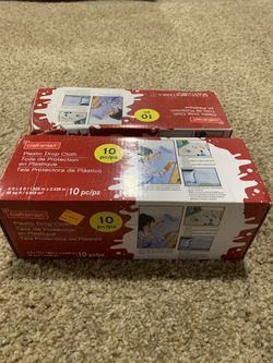 Craft Smart brand Plastic Drop Cloth ($15 per box or both for $25)