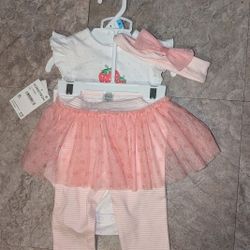 Little Me 3pc Nordstrom Baby Girl Set New 