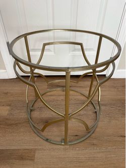 Gold colored side table base