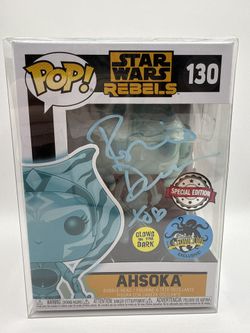ROSARIO DAWSON AHSOKA TANO SIGNED FUNKO POP #130 JSA Certified With Protector