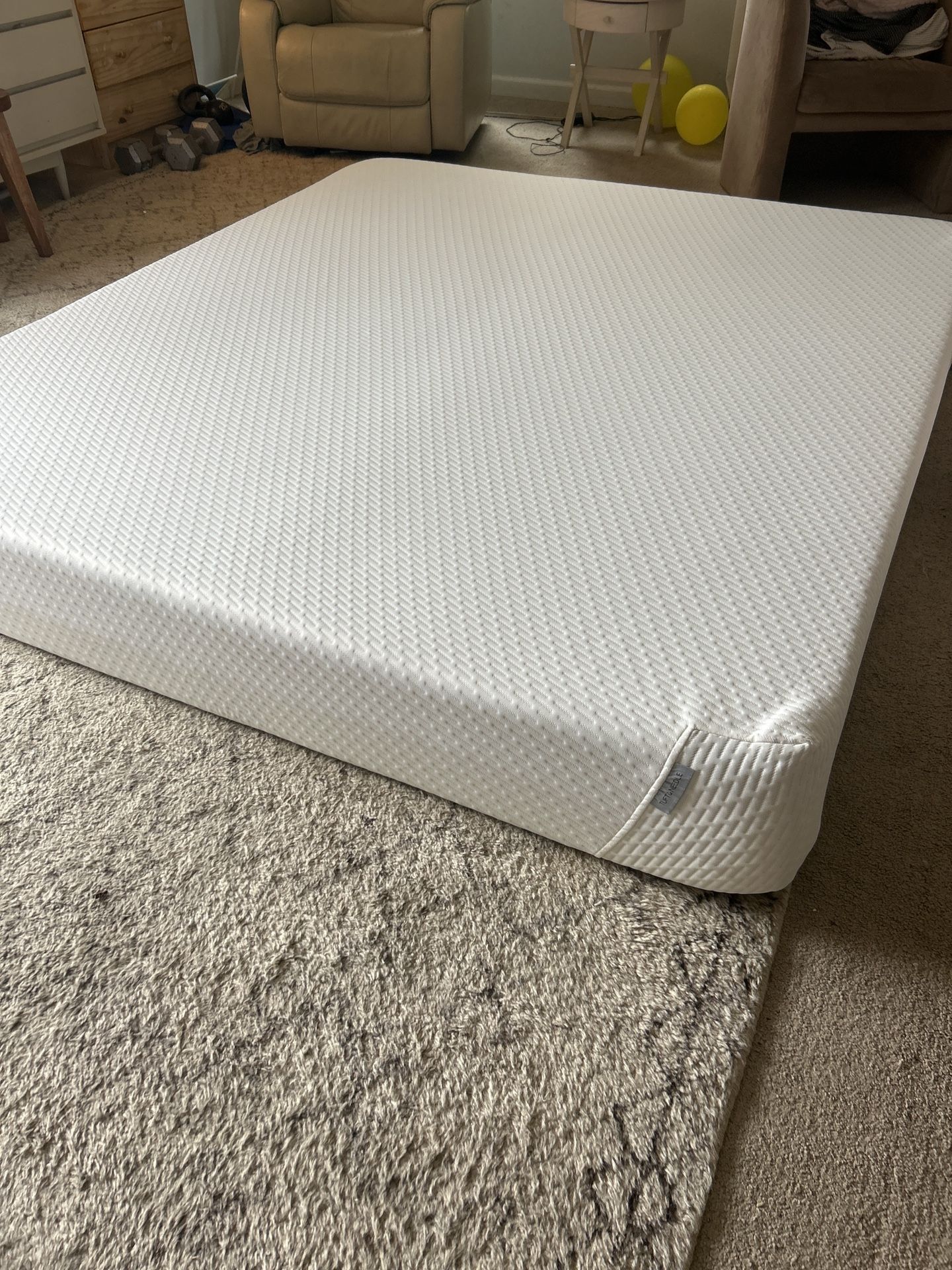 California King Tuft & Needle Mattress + Sleigh Bedframe + Box Springs