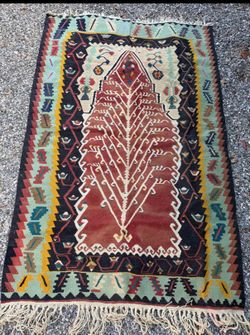68”x46” Turkish~Obruk Kilim Prayer Rug. Authentic. See Desc