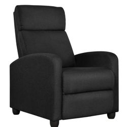 Modern Fabric Upholstered Recliner Chair ,Black 