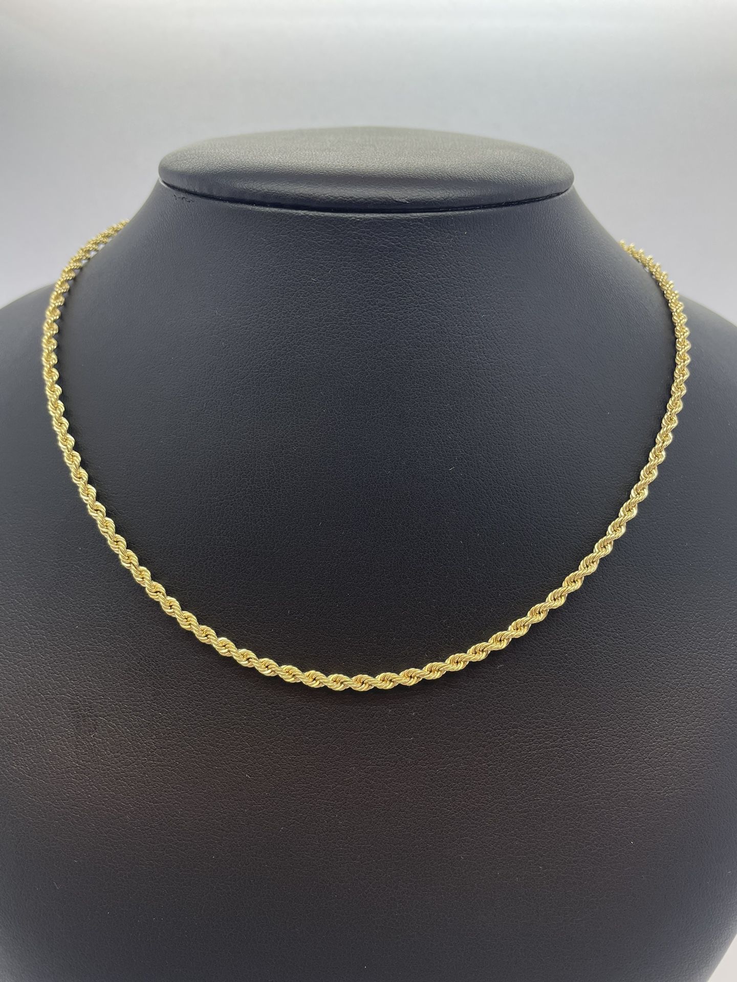 New Gold Hollow Rope Chain 10K 