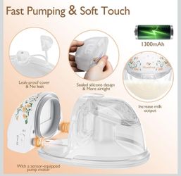 Upgraded Breast Pump Hands-Free F6: Wearable Breastfeeding Pumps App Control Preowned