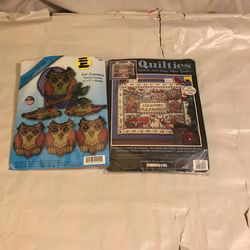 NEW*Quilties/Owl Coasters Needlepoint Designs