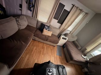 Large Brown Sectional Sofa