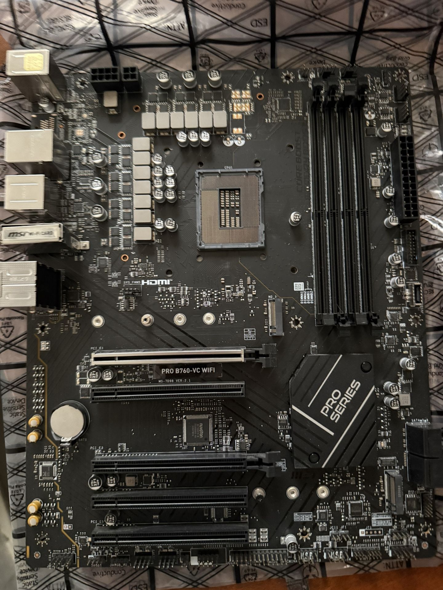 Just Like New MSI- Pro B760 VC WiFi Motherboard
