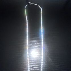 GLD MOISSANITE TENNIS NECKLACE