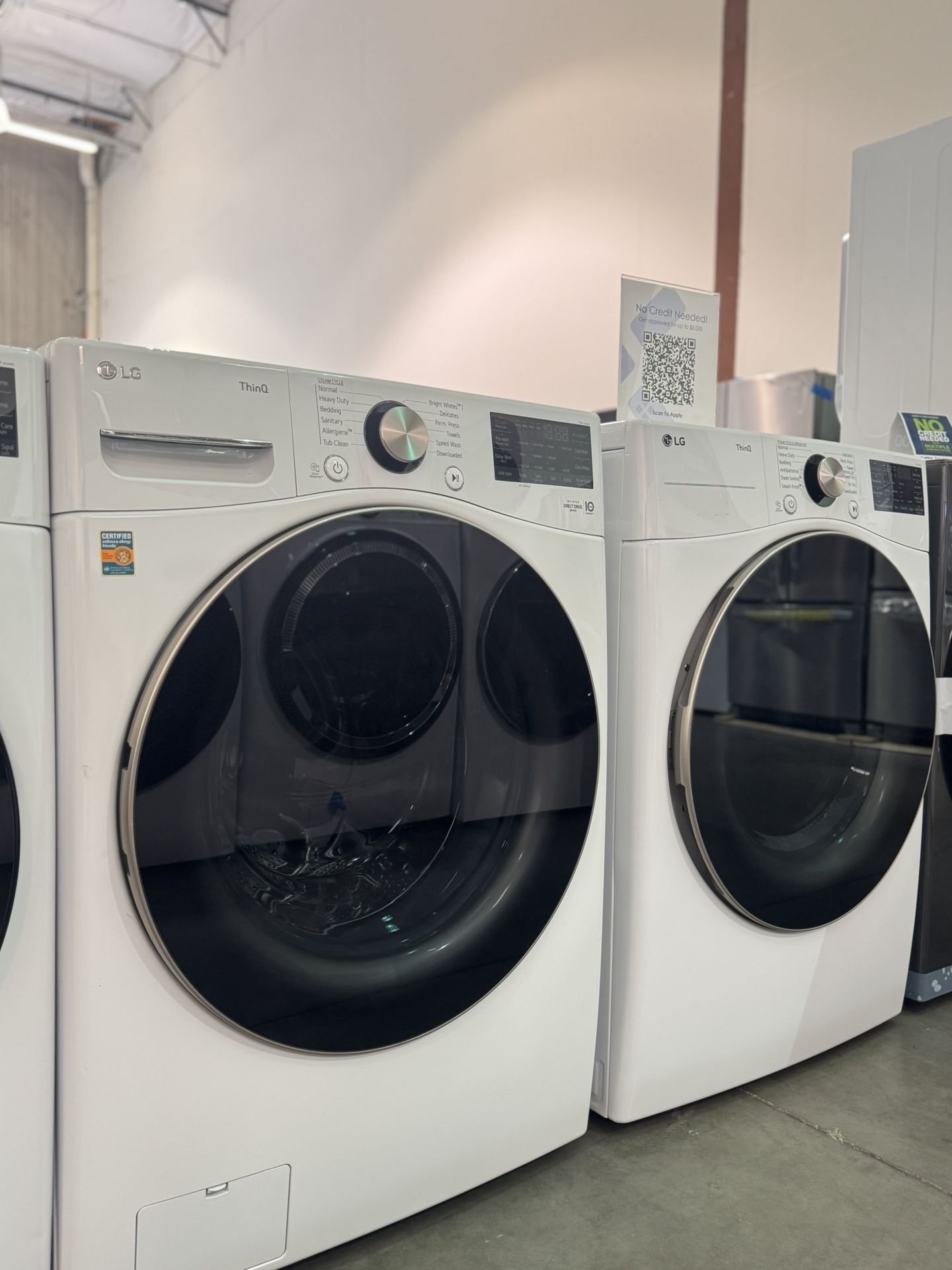 LG Ultra Large Capacity Front Load Washer & Gas Dryer In White
