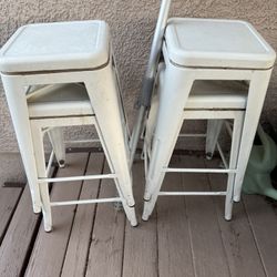 4 Metal Stools