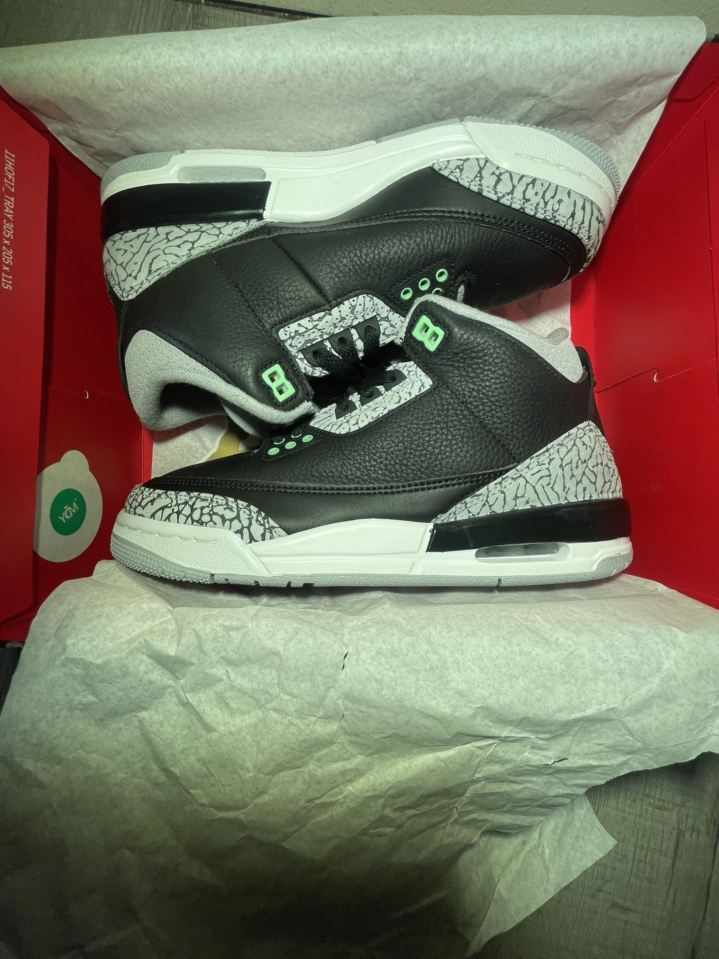 Jordan Three Retro Green Glow