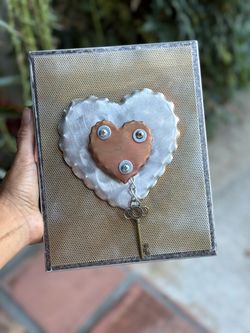 Steampunk Heart Metal Wall Art Signed