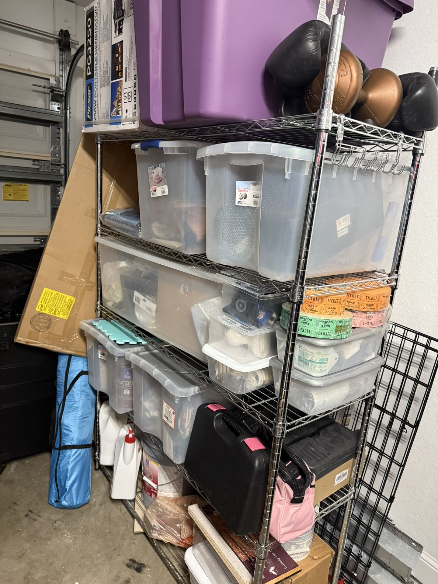 5 Tier Chrome Utility Shelving Unit