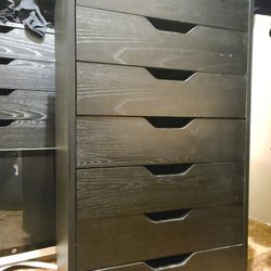 Black Dresser Cart Thing Bedroom Office Furniture 