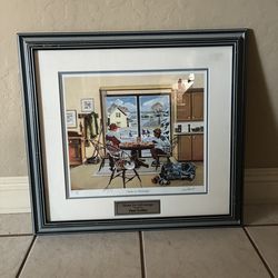 “PAUL COFFEY”, NHL Hockey Art Print. Signed/ Framed/ Matted/ Numbered. Pre Owned